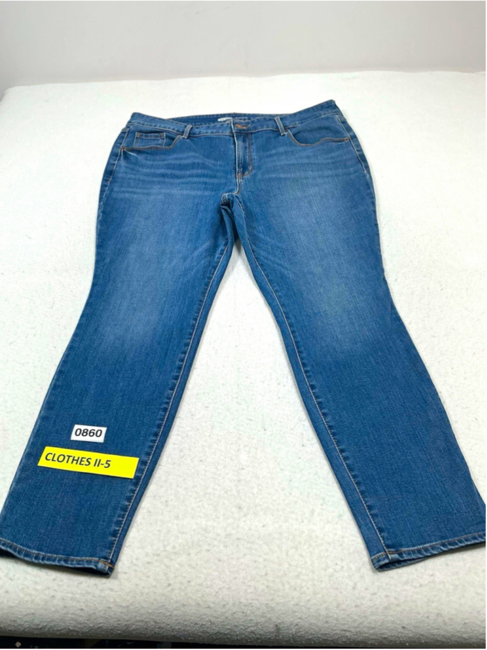 Woman’s Old Navy Pop Icon Skinny Slim Fit Blue Stretch Jeans Size 16 Short